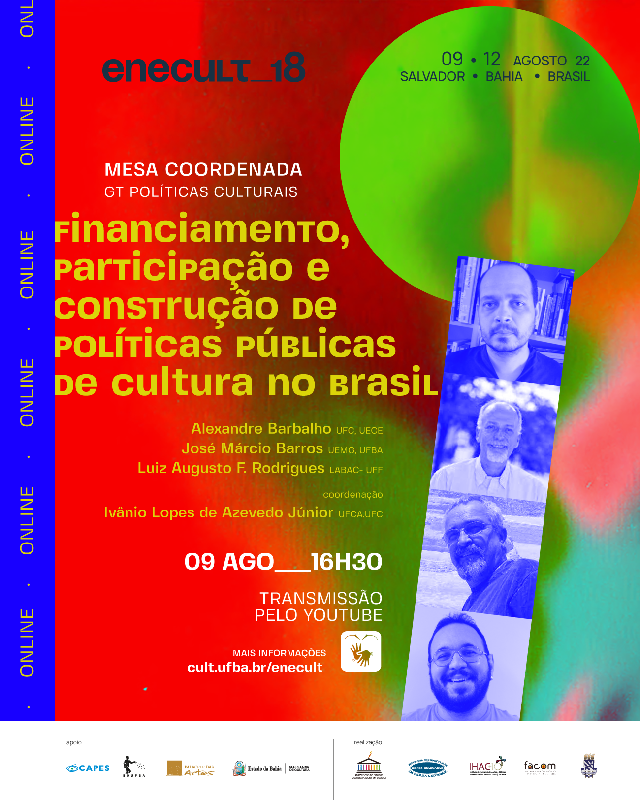 Mesa Coordenada | Financiamento, participação e construção de políticas públicas de cultura no Brasil